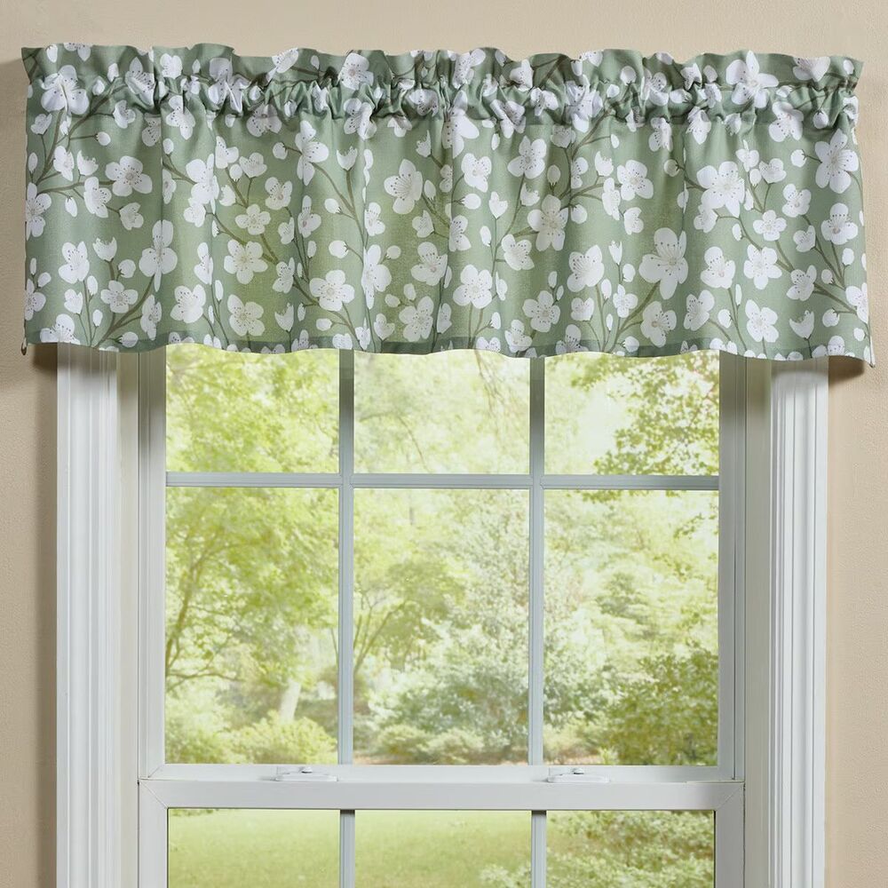 Park Designs Cherry Blossom Valance Curtain 60 in x 14 in - One Valance